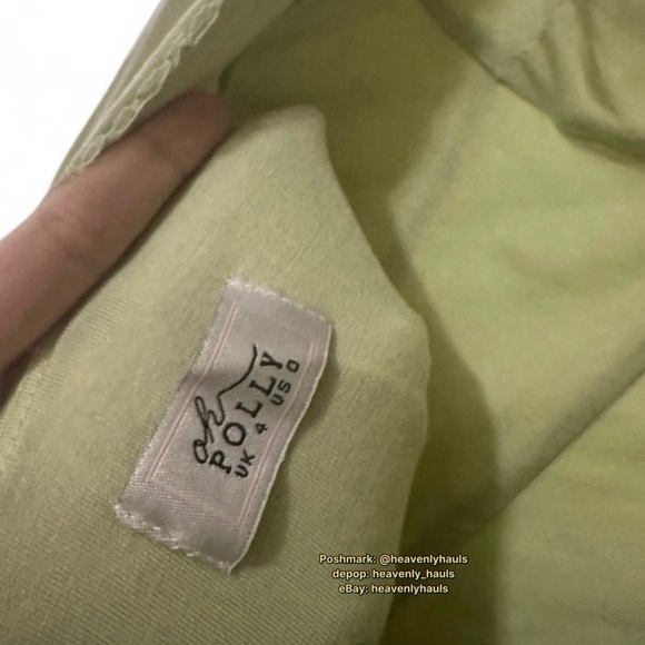 Oh Polly Suki Lace Trim Off-Shoulder Pastel Mini Dress - Whimsical Cottagecore - Picture 6 of 9